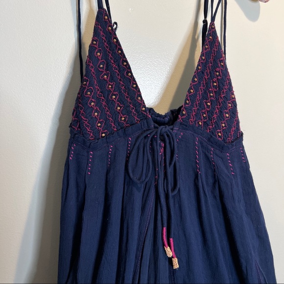 Free People Blue June Bug Embroidered Maxi Dress - Picture 4 of 10